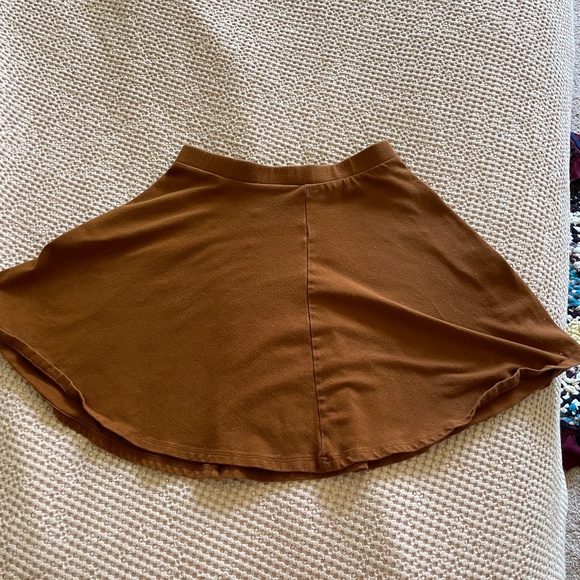 Forever 21 Camel Brown Mini Skater Skirt Size XS - Picture 2 of 6